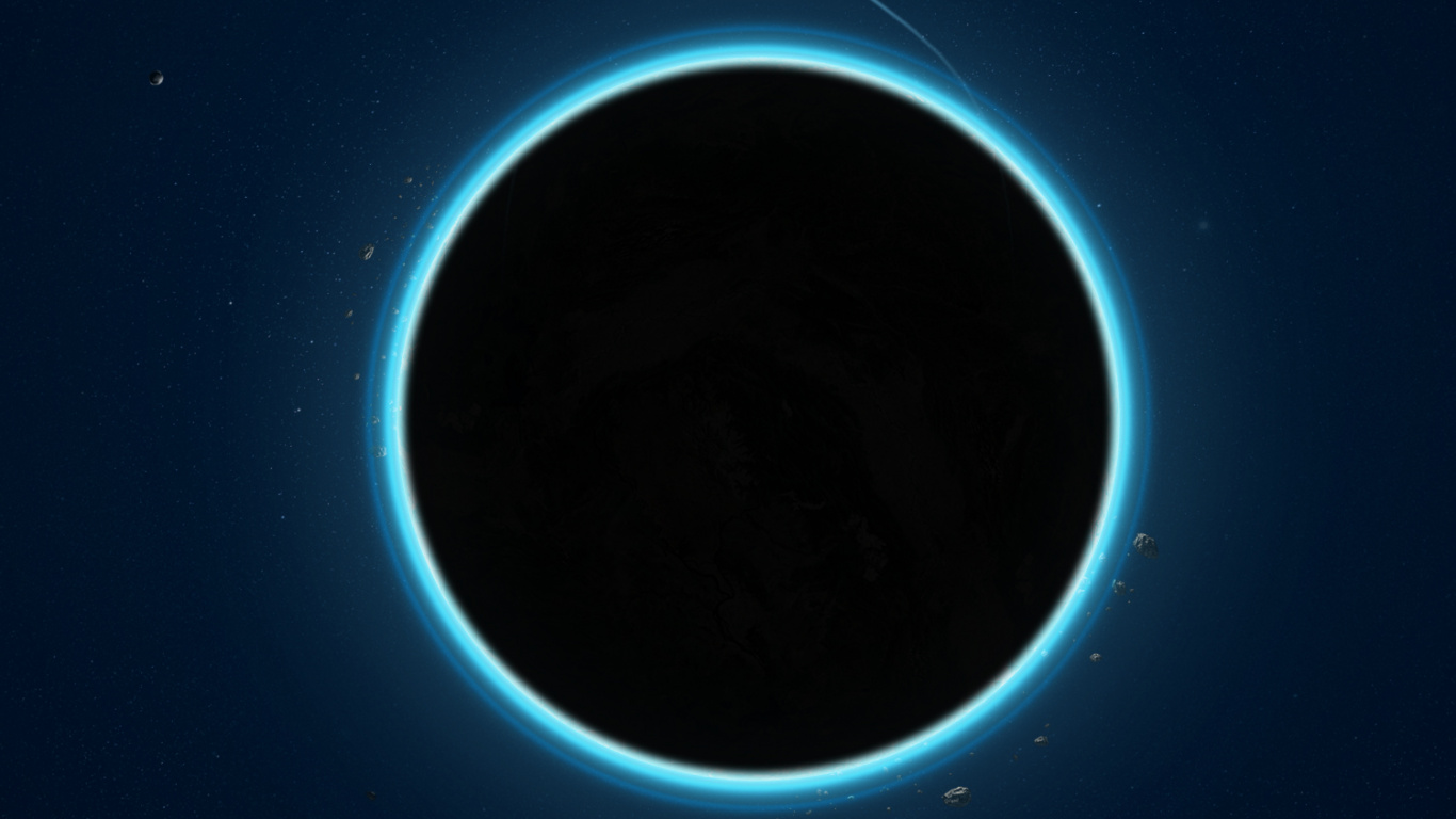 Luz Blanca Redonda en el Cielo Azul. Wallpaper in 1366x768 Resolution