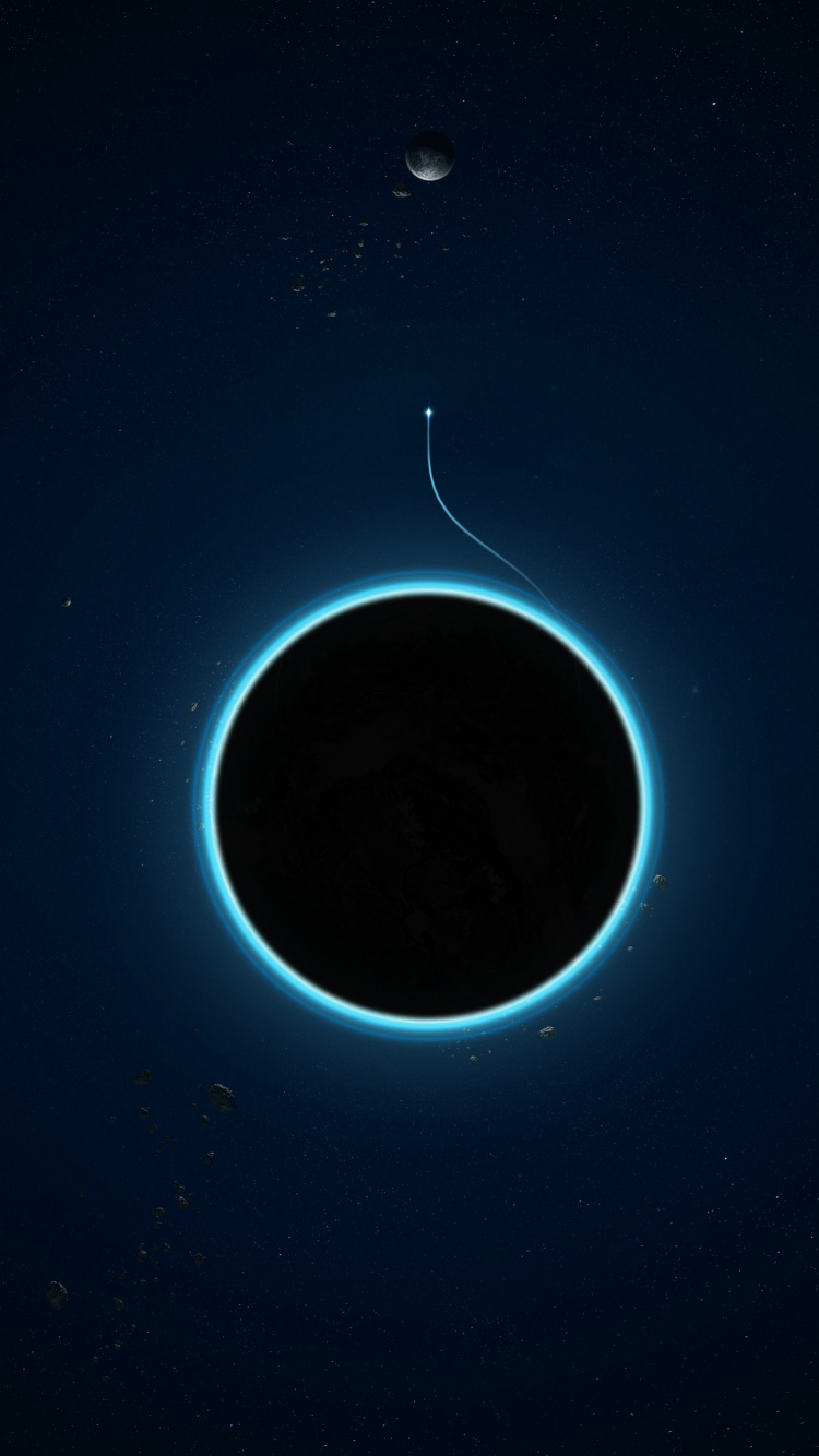 Luz Blanca Redonda en el Cielo Azul. Wallpaper in 750x1334 Resolution