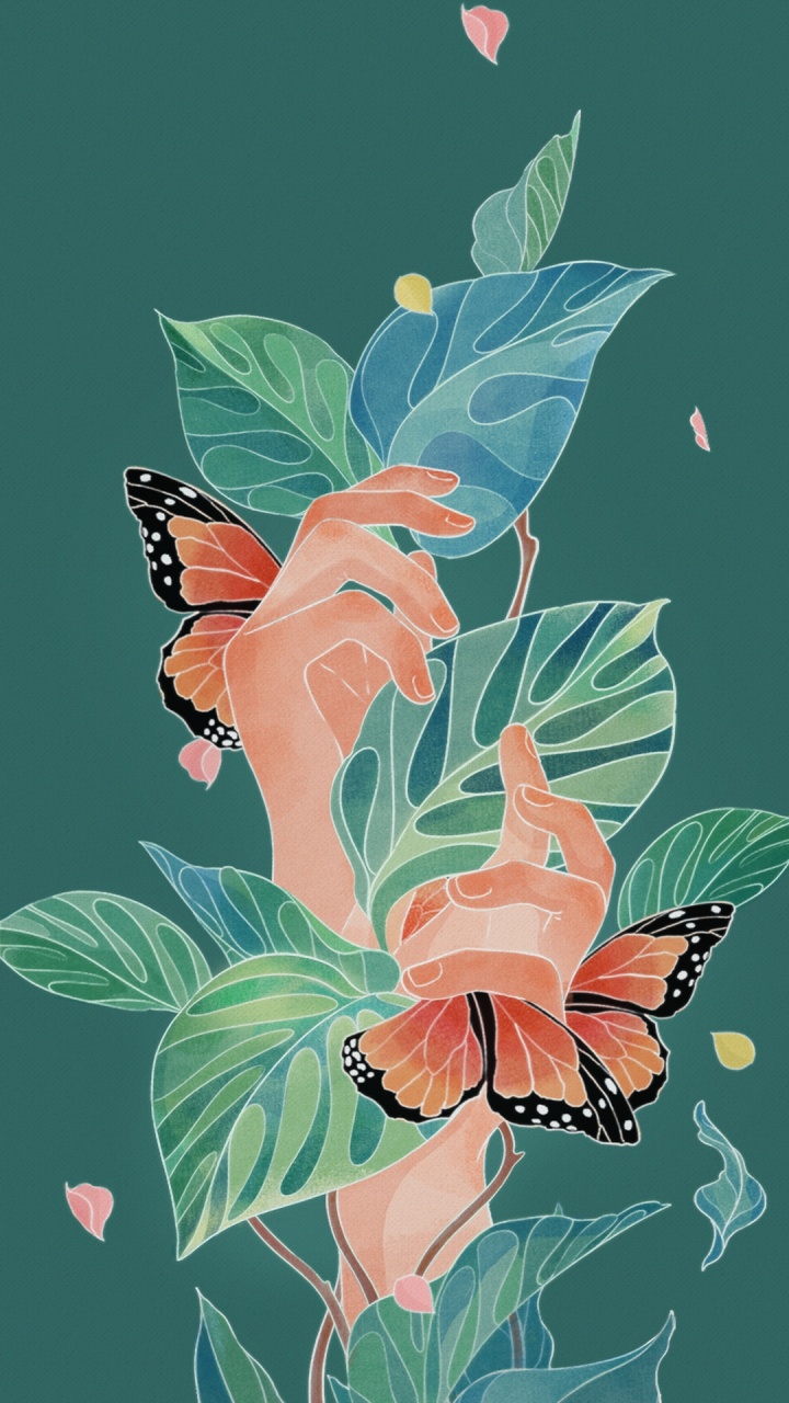 OPPO, Oppo Realme, Art, Leaf, Invertebrate. Wallpaper in 720x1280 Resolution