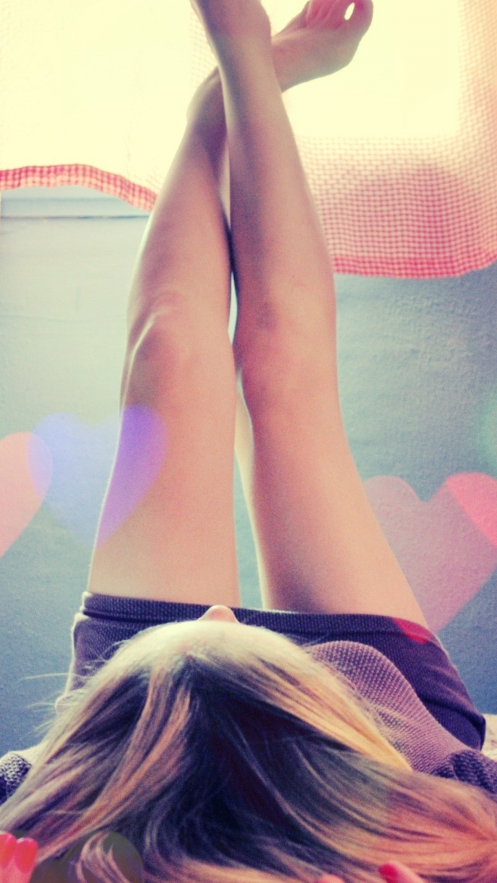 Hair, Pink, Leg, Human Leg, Blond. Wallpaper in 720x1280 Resolution