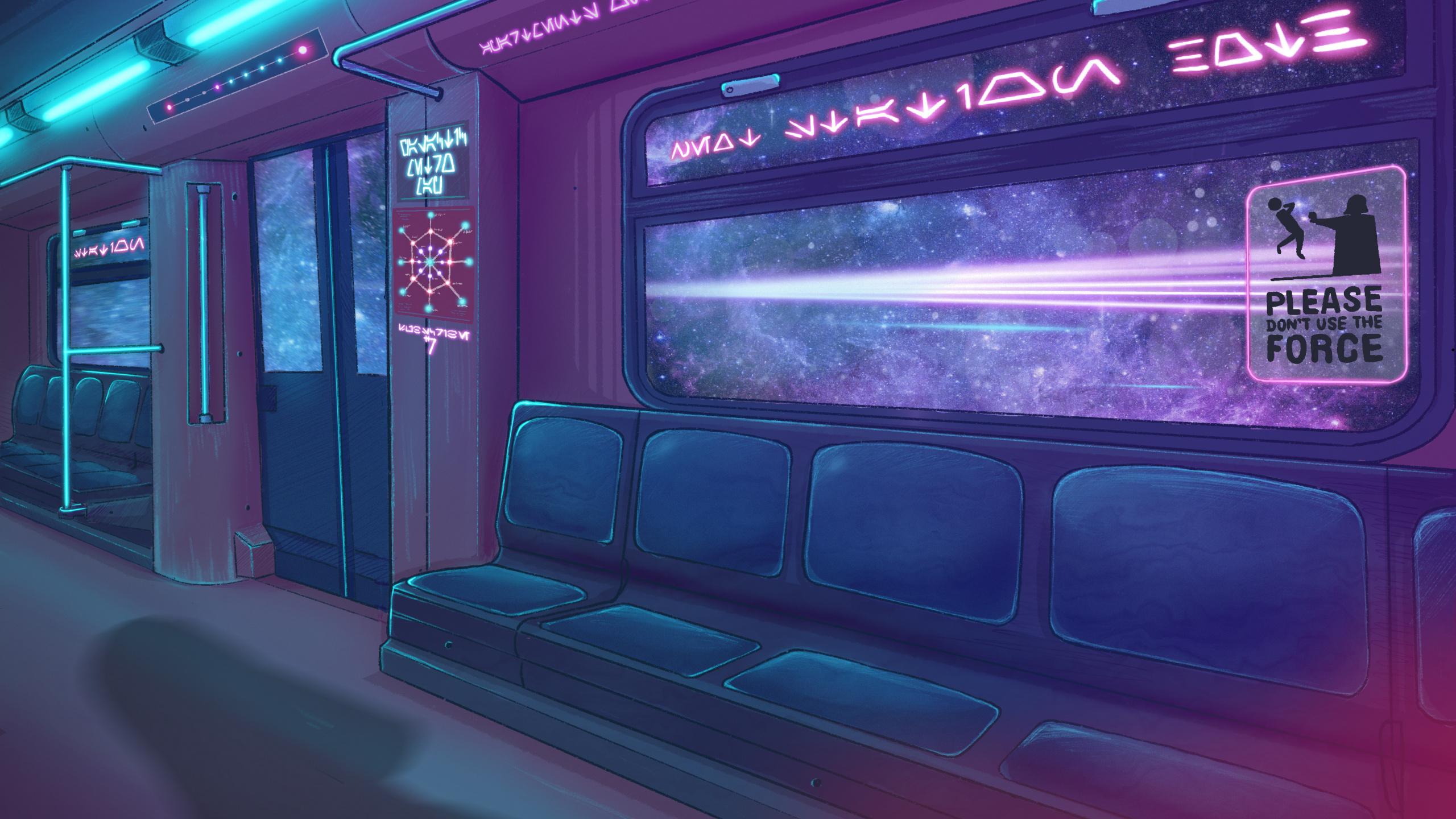 地铁, 品红色, 运输, 电子设备, 庞克 壁纸 2560x1440 允许