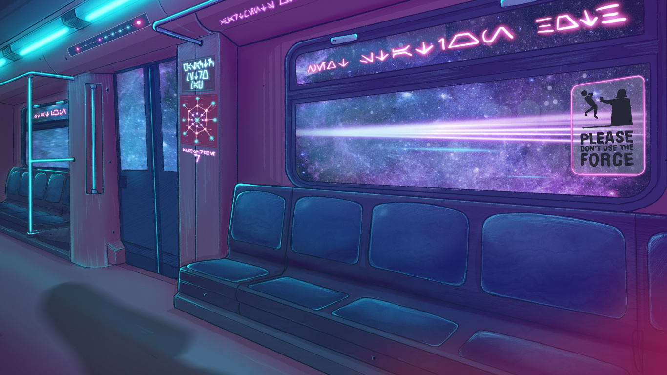 Neon, u, Magenta, Gebäude, Transport. Wallpaper in 1366x768 Resolution