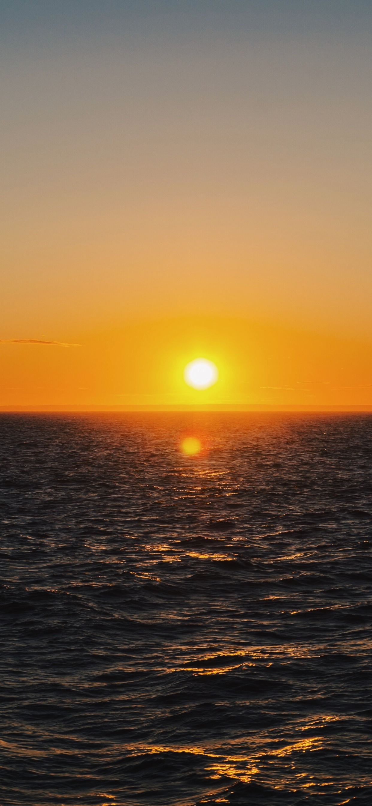 Mer, Lever, Horizon, Soleil, Eau. Wallpaper in 1242x2688 Resolution