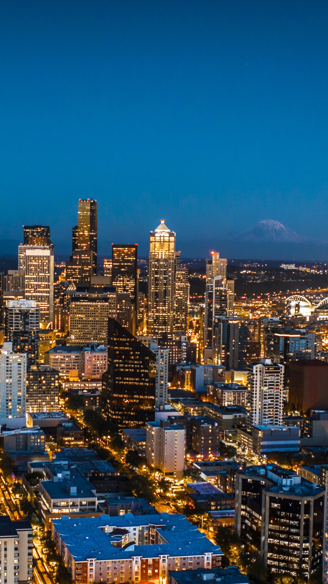 City Skyline During Night Time. Wallpaper in 1080x1920 Resolution