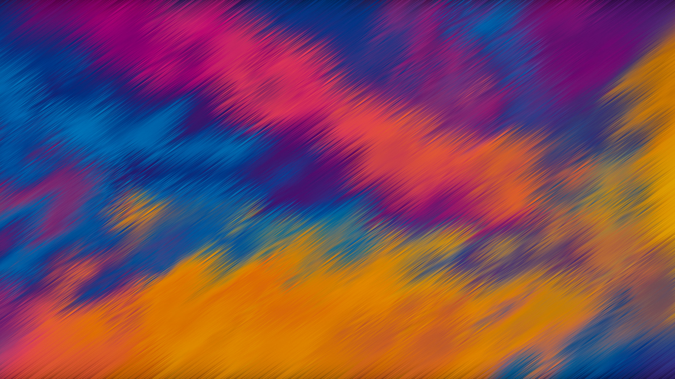 Peinture Abstraite Jaune Bleu et Rose. Wallpaper in 1366x768 Resolution