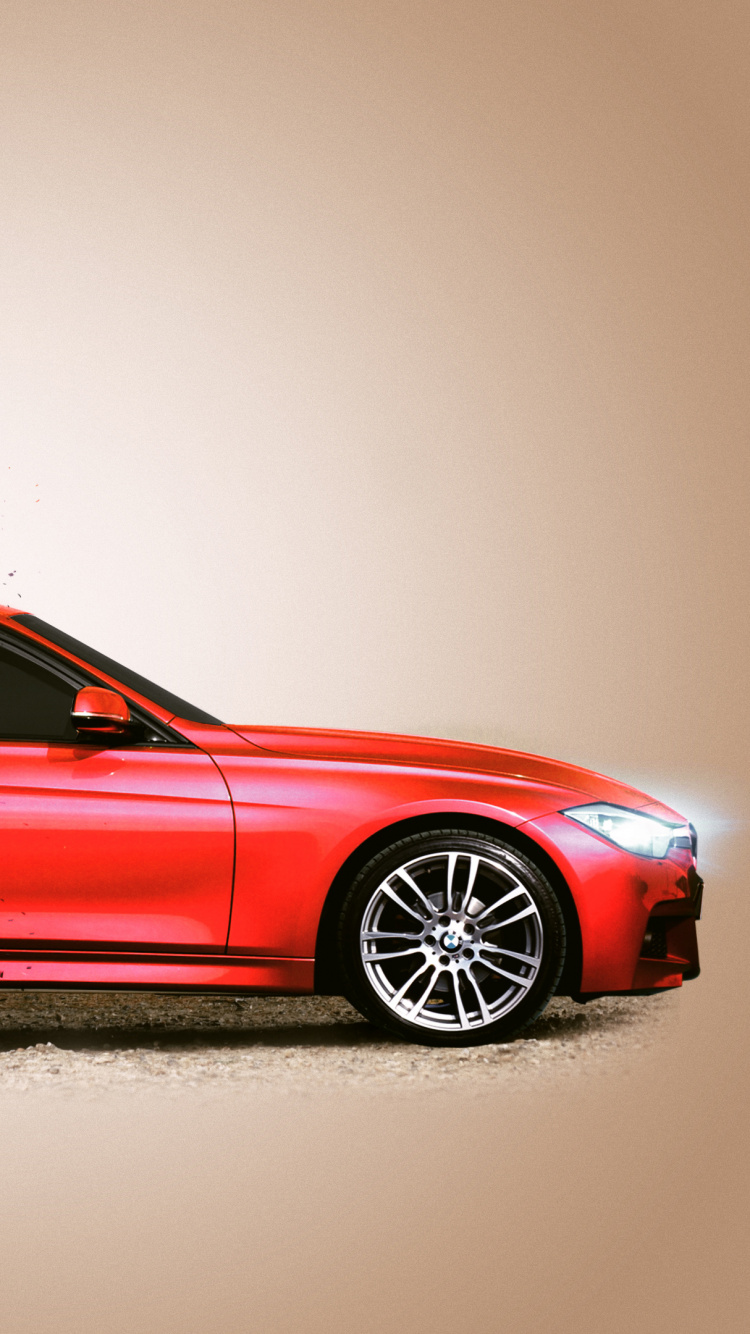 Coupé Rouge Sur Fond Blanc. Wallpaper in 750x1334 Resolution