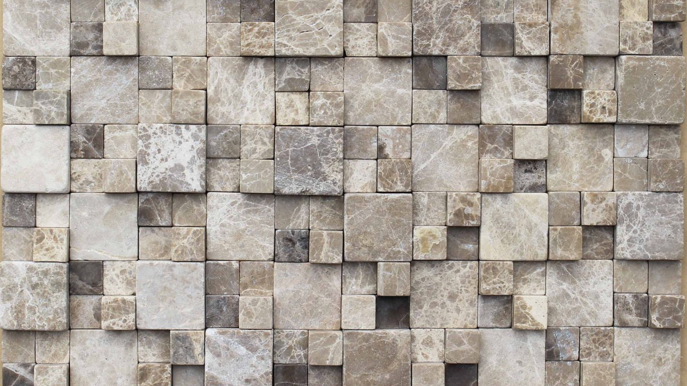 Brown and Gray Brick Wall. Wallpaper in 1366x768 Resolution