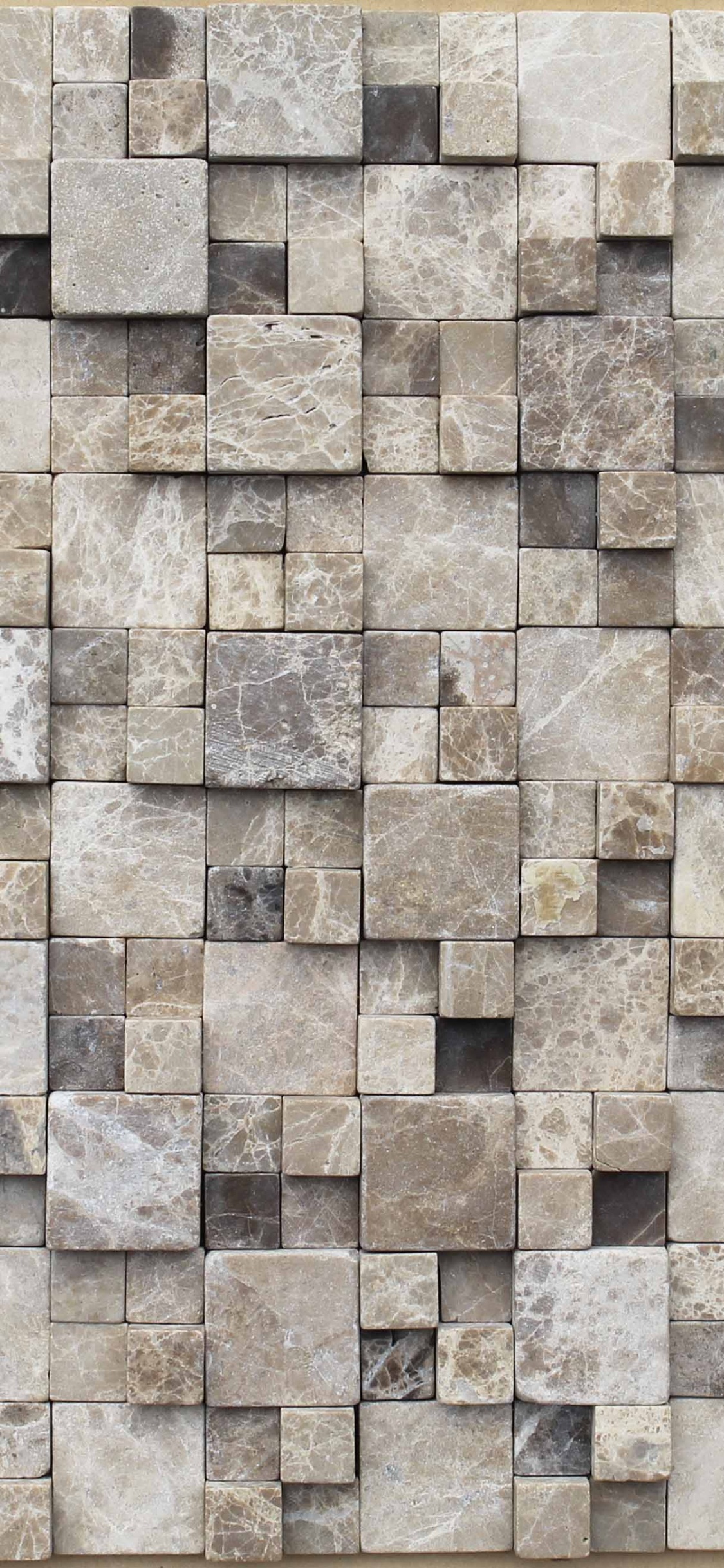 Pared de Ladrillo Marrón y Gris. Wallpaper in 1125x2436 Resolution