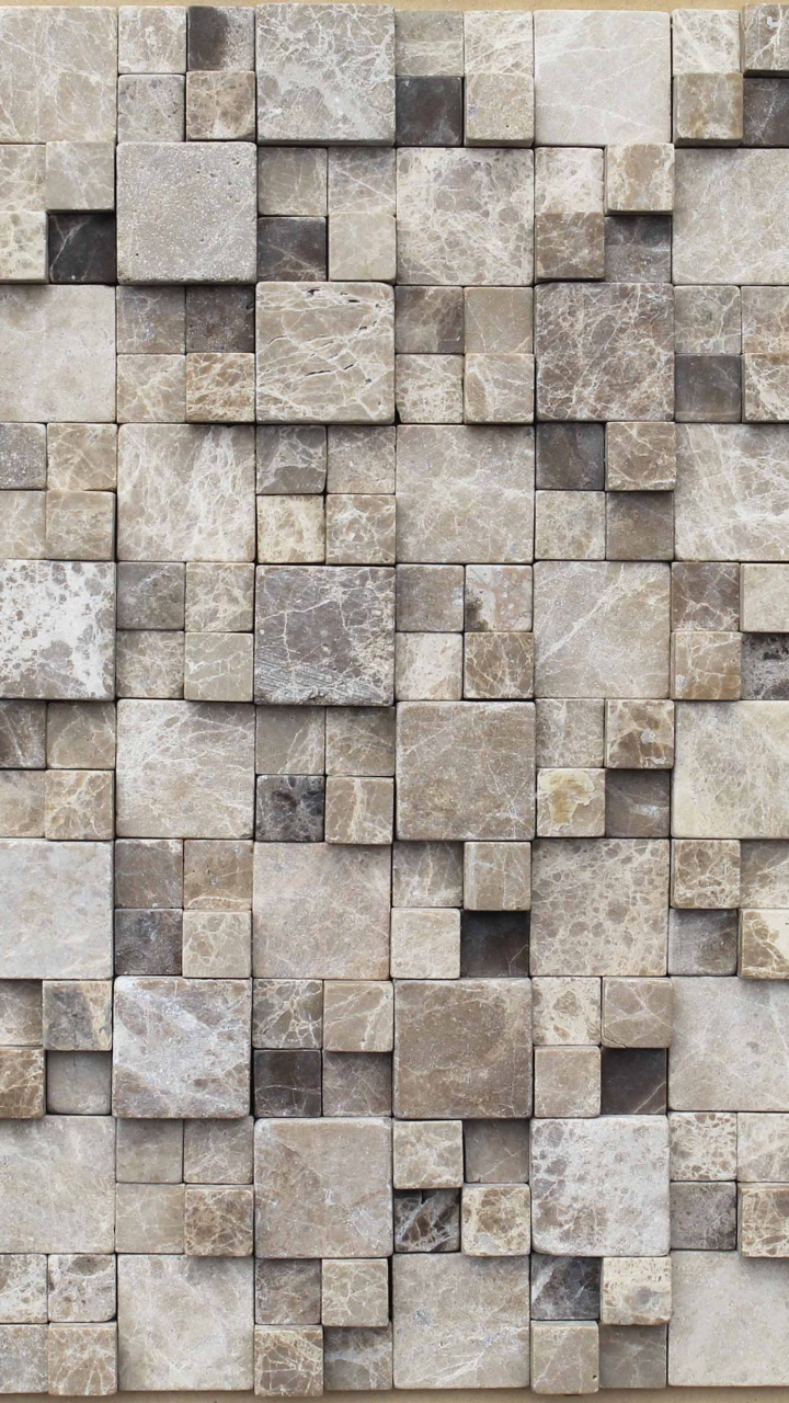 Mur de Briques Brunes et Grises. Wallpaper in 720x1280 Resolution