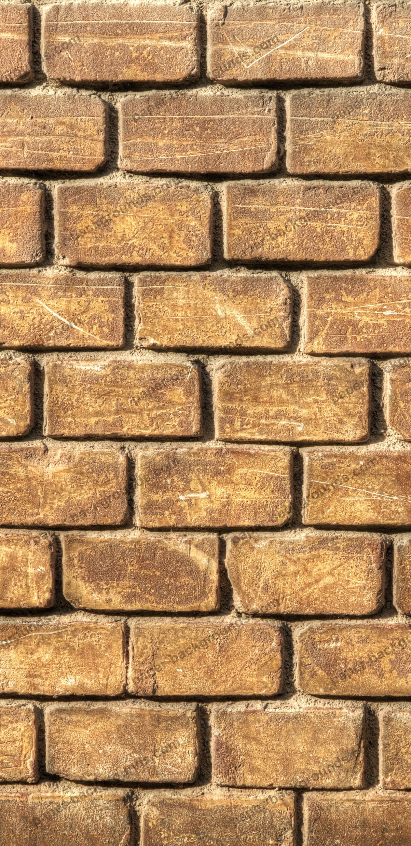 Pared de Ladrillo Marrón y Negro. Wallpaper in 1440x2960 Resolution