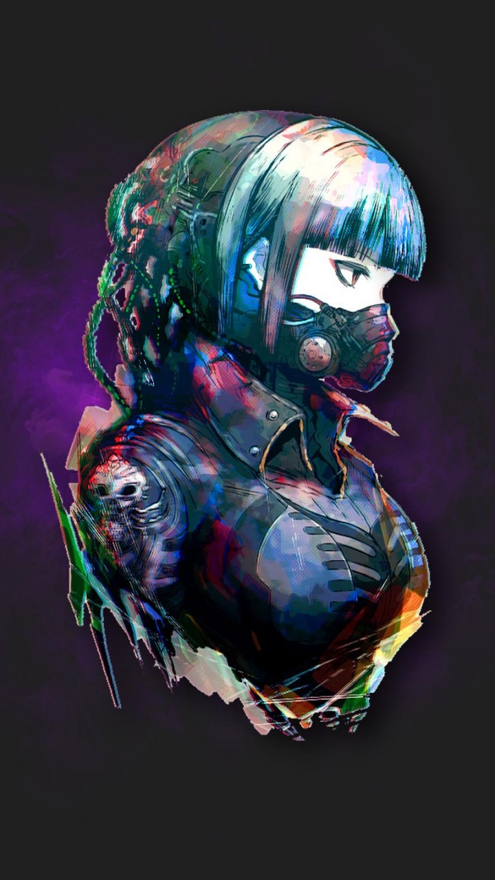 Mann im Schwarz-roten Anzug Mit Schwarz-weißer Maske. Wallpaper in 720x1280 Resolution