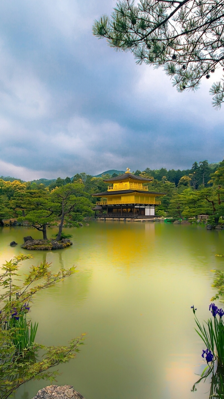 清水寺, 寺庙, 性质, 人体内的水, 反射 壁纸 750x1334 允许