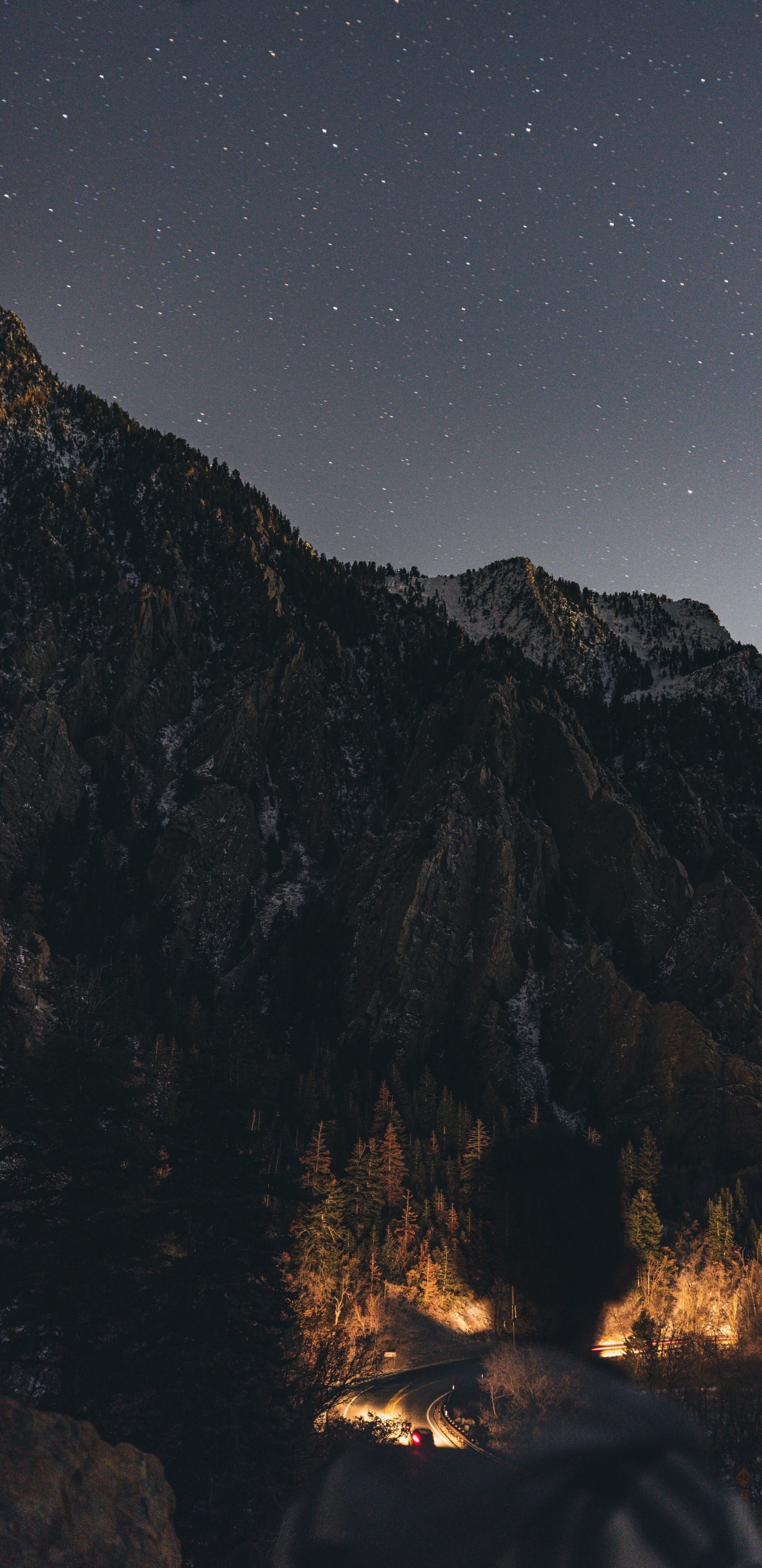 Nature, Earth, Atmosphere, Mountain, Black. Wallpaper in 1440x2960 Resolution