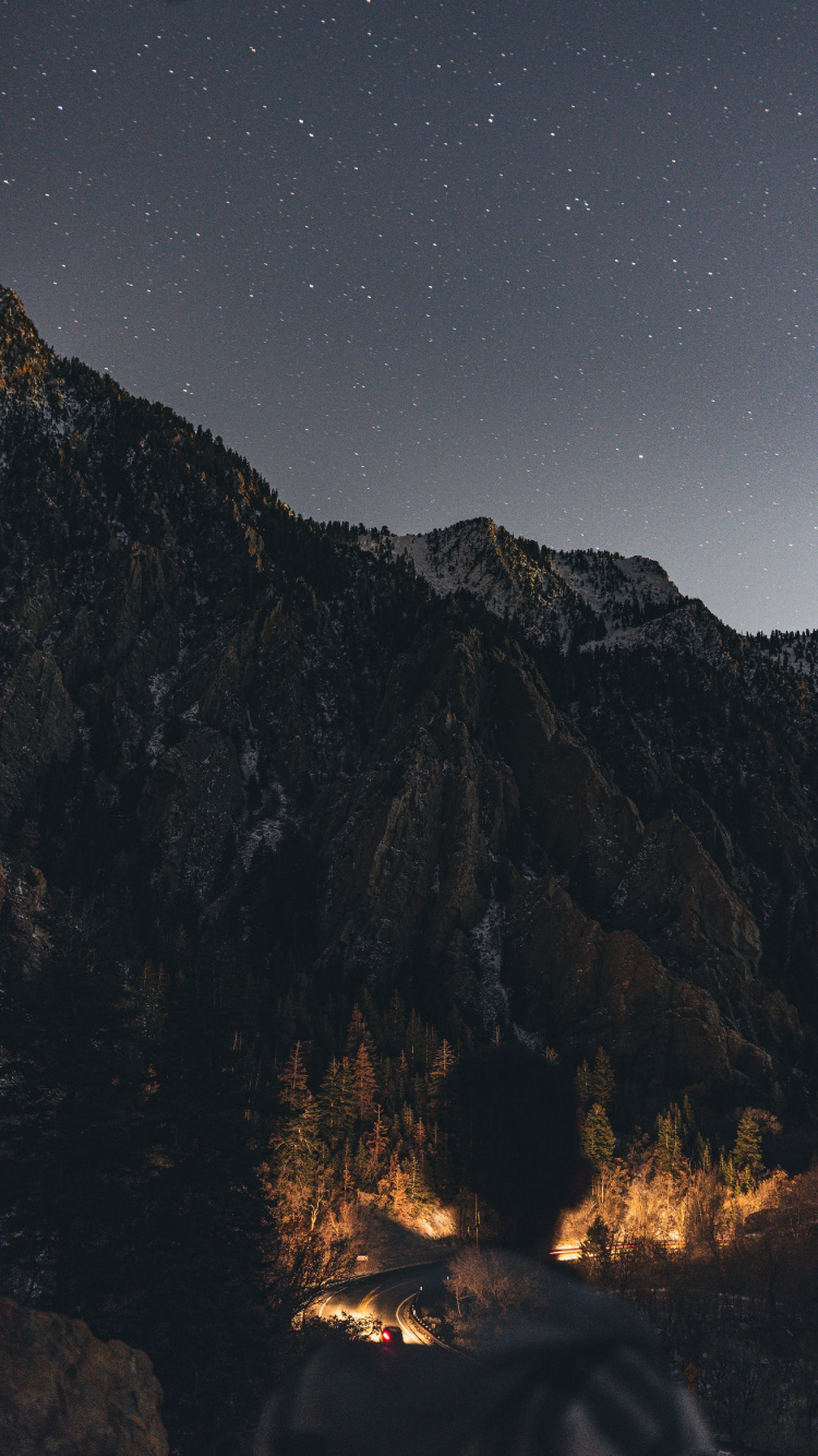 Nature, Earth, Atmosphere, Mountain, Black. Wallpaper in 750x1334 Resolution