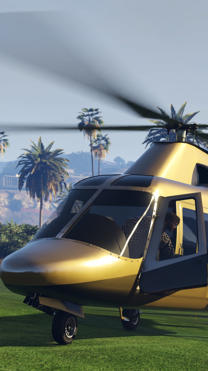 Grand Theft Auto v, Grand Theft Auto Online, Playstation 4, Rockstar Games, Helicopter. Wallpaper in 720x1280 Resolution