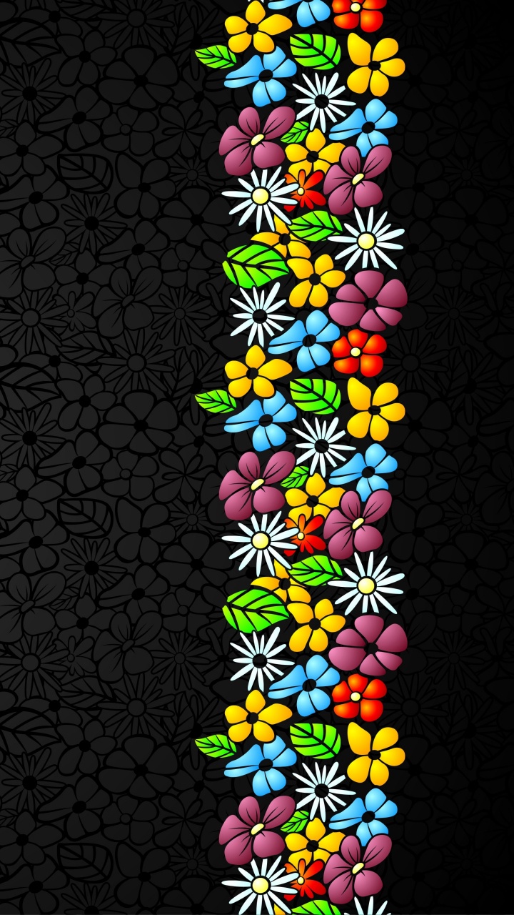 Ilustración de Corazón Blanco y Negro. Wallpaper in 720x1280 Resolution