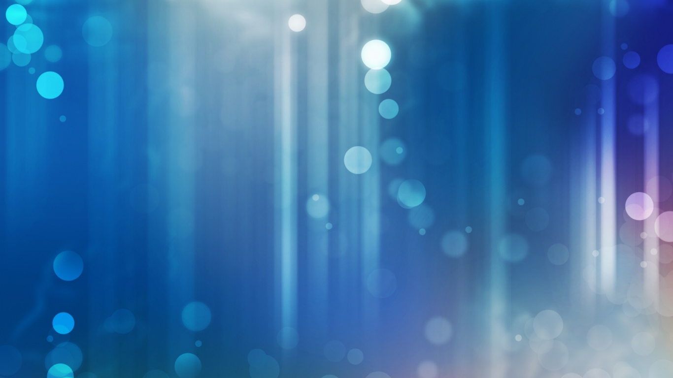 Luces Bokeh Azules y Blancas. Wallpaper in 1366x768 Resolution
