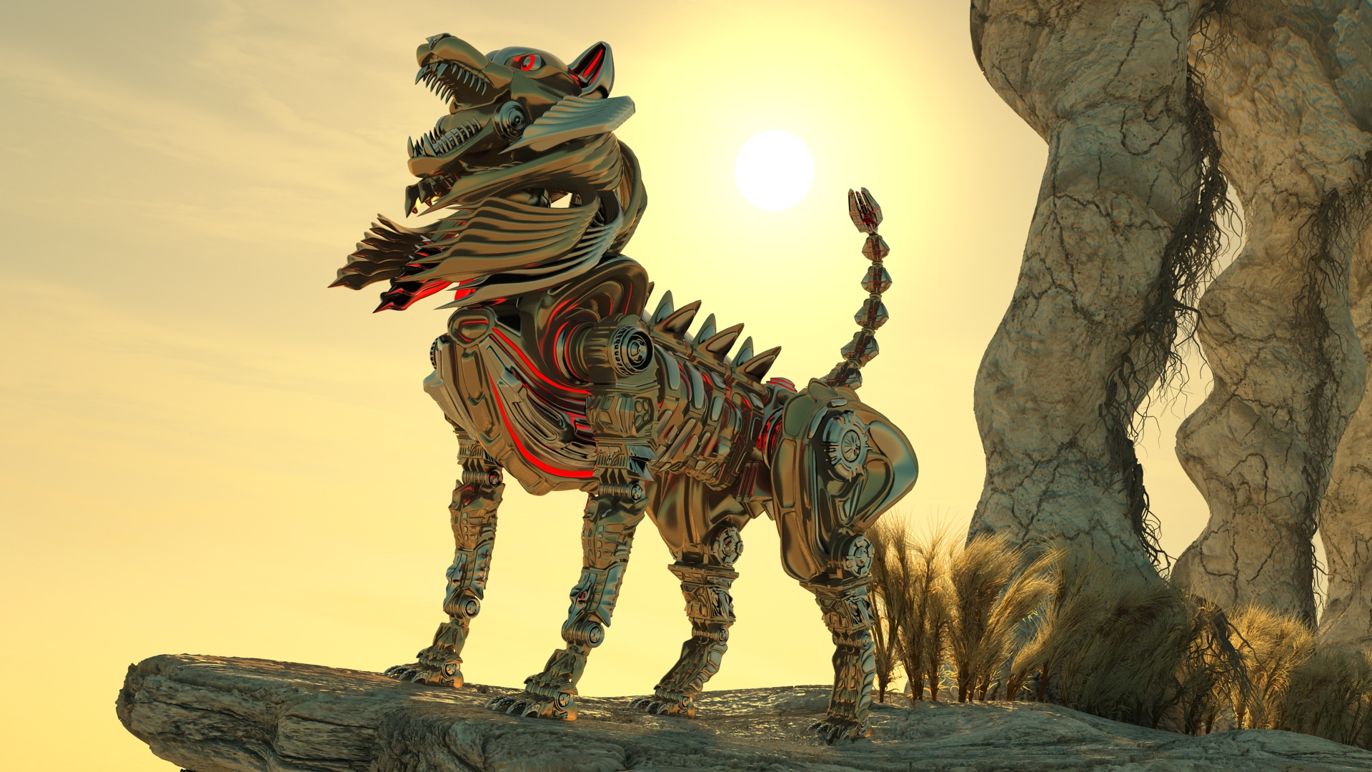 Brown and Black Dragon Figurine. Wallpaper in 1920x1080 Resolution