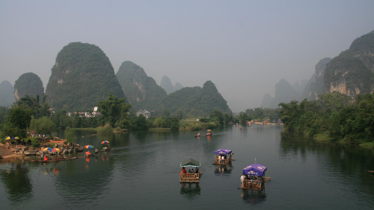 People Riding Boat on Lake During Daytime. Wallpaper in 1280x720 Resolution