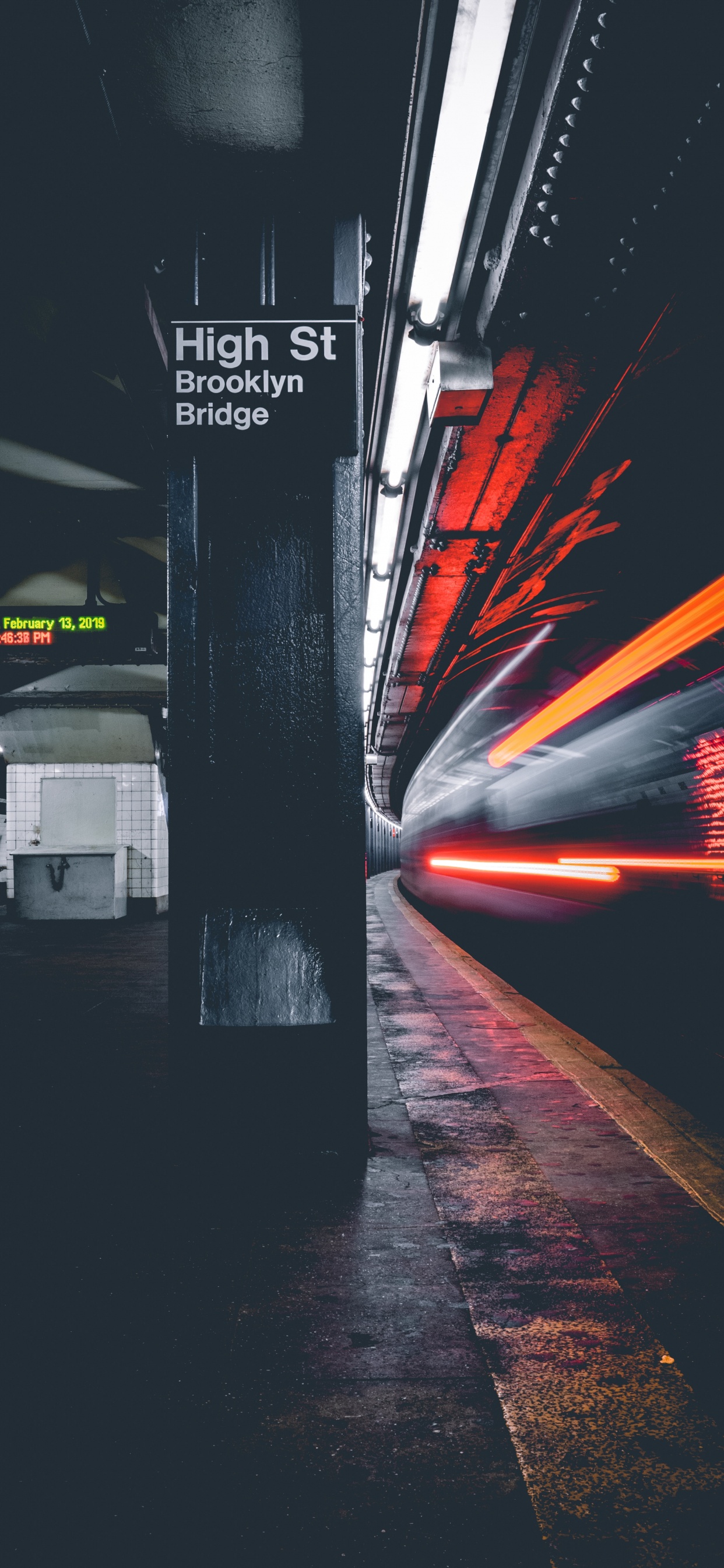 Rayas de Luz Roja y Blanca. Wallpaper in 1242x2688 Resolution