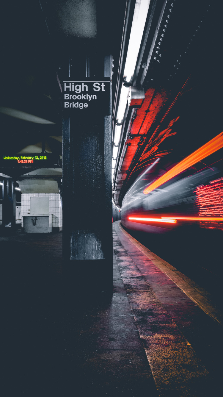 Rayas de Luz Roja y Blanca. Wallpaper in 750x1334 Resolution