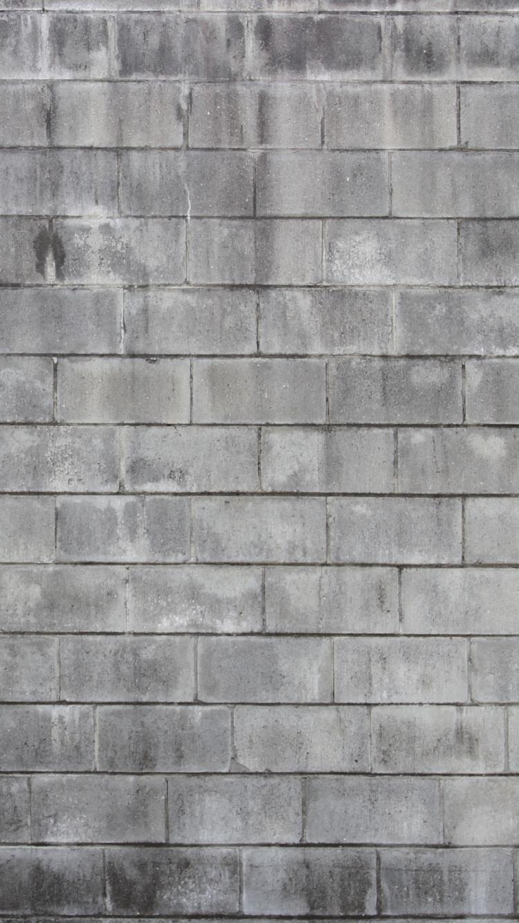 Mur de Briques Grises Pendant la Journée. Wallpaper in 750x1334 Resolution