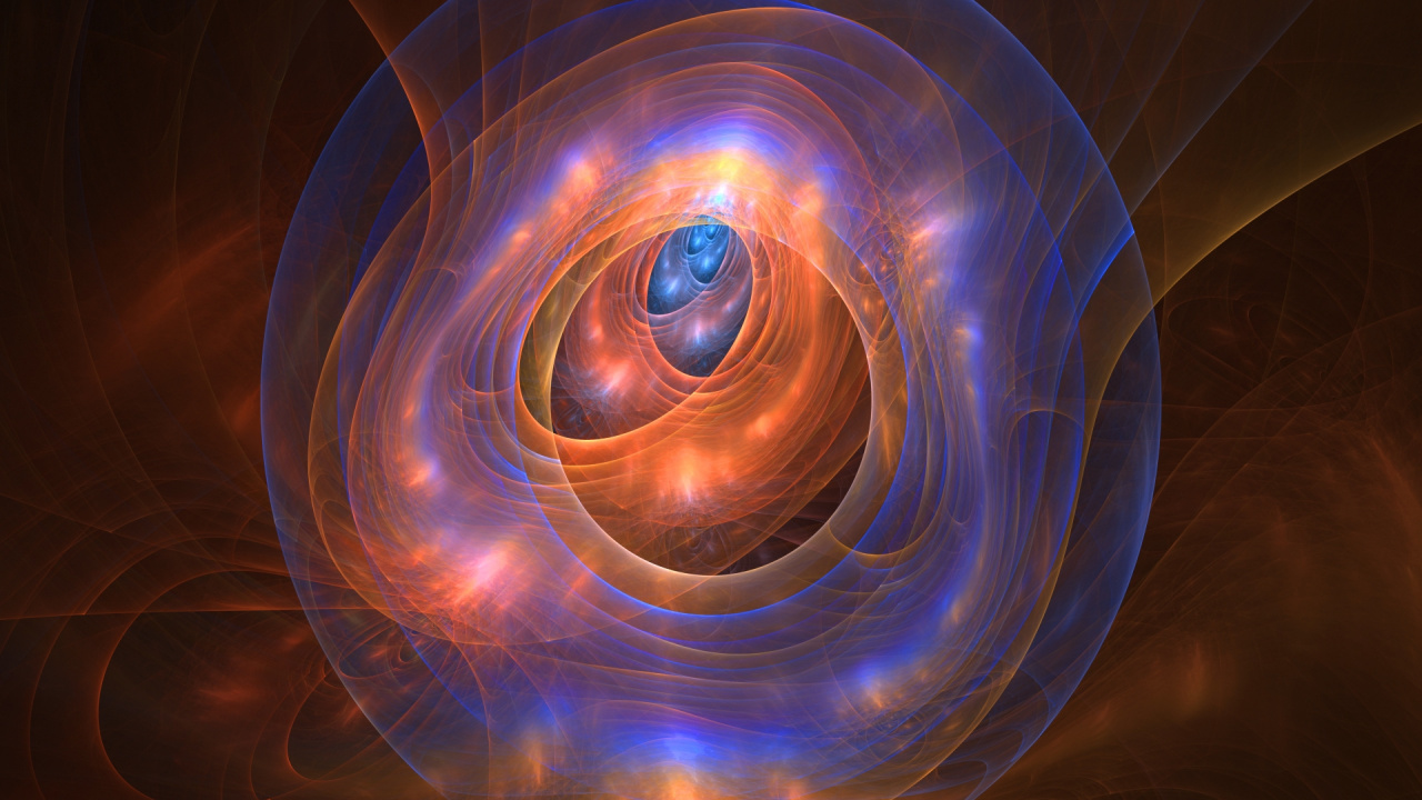 Illustration en Spirale Bleue et Blanche. Wallpaper in 1280x720 Resolution