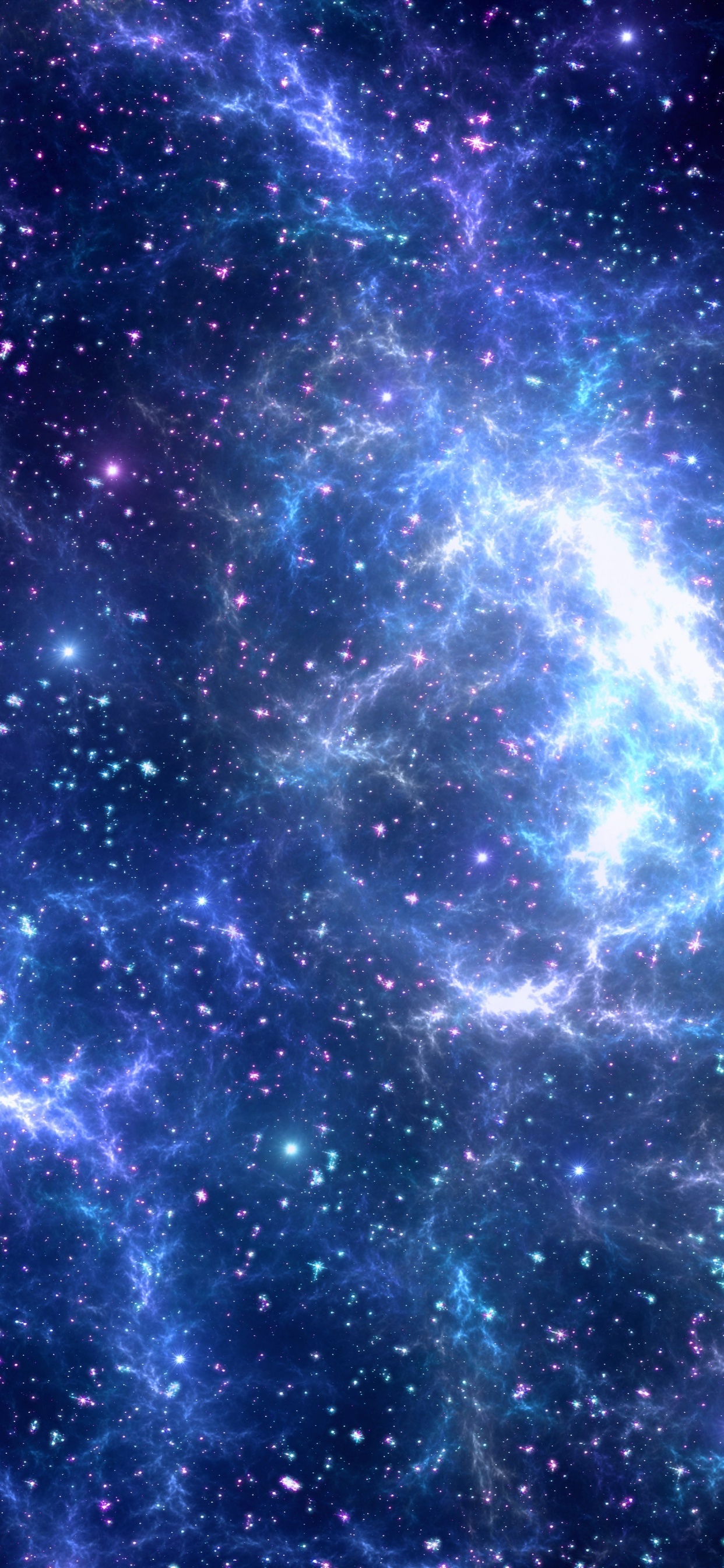 Nuit Étoilée Bleue et Blanche. Wallpaper in 1242x2688 Resolution