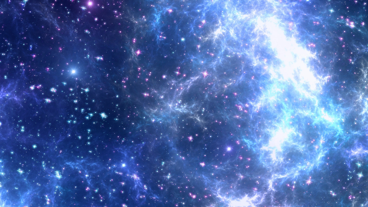 Nuit Étoilée Bleue et Blanche. Wallpaper in 1280x720 Resolution