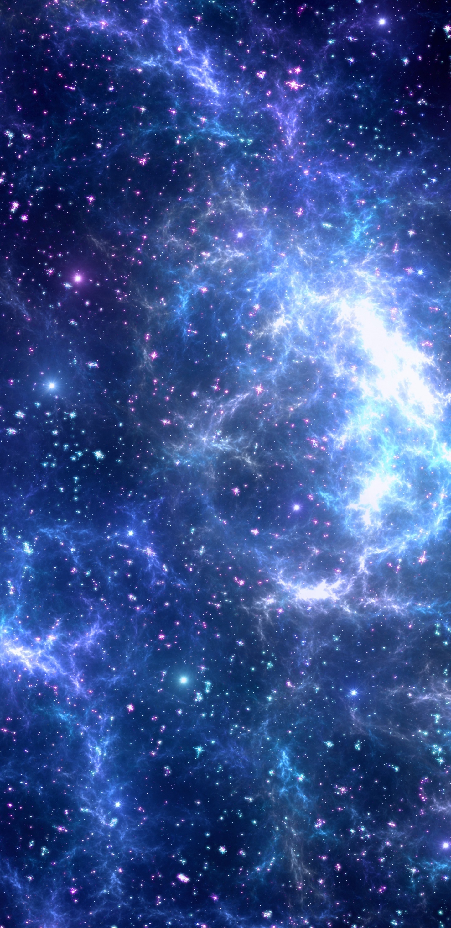 Noche Estrellada Azul y Blanca. Wallpaper in 1440x2960 Resolution