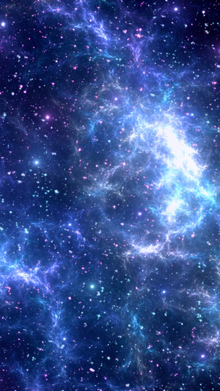 Noche Estrellada Azul y Blanca. Wallpaper in 720x1280 Resolution