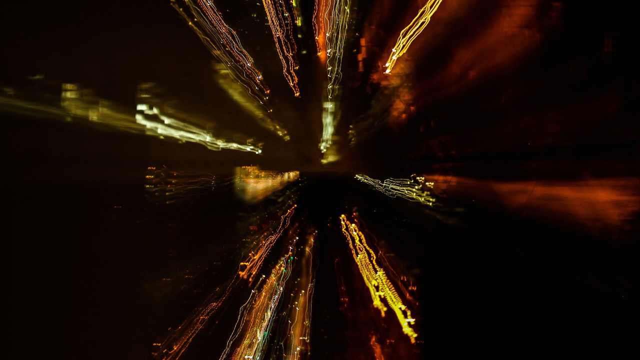 Gelbes Und Weißes Feuerwerk Während Der Nacht. Wallpaper in 1280x720 Resolution