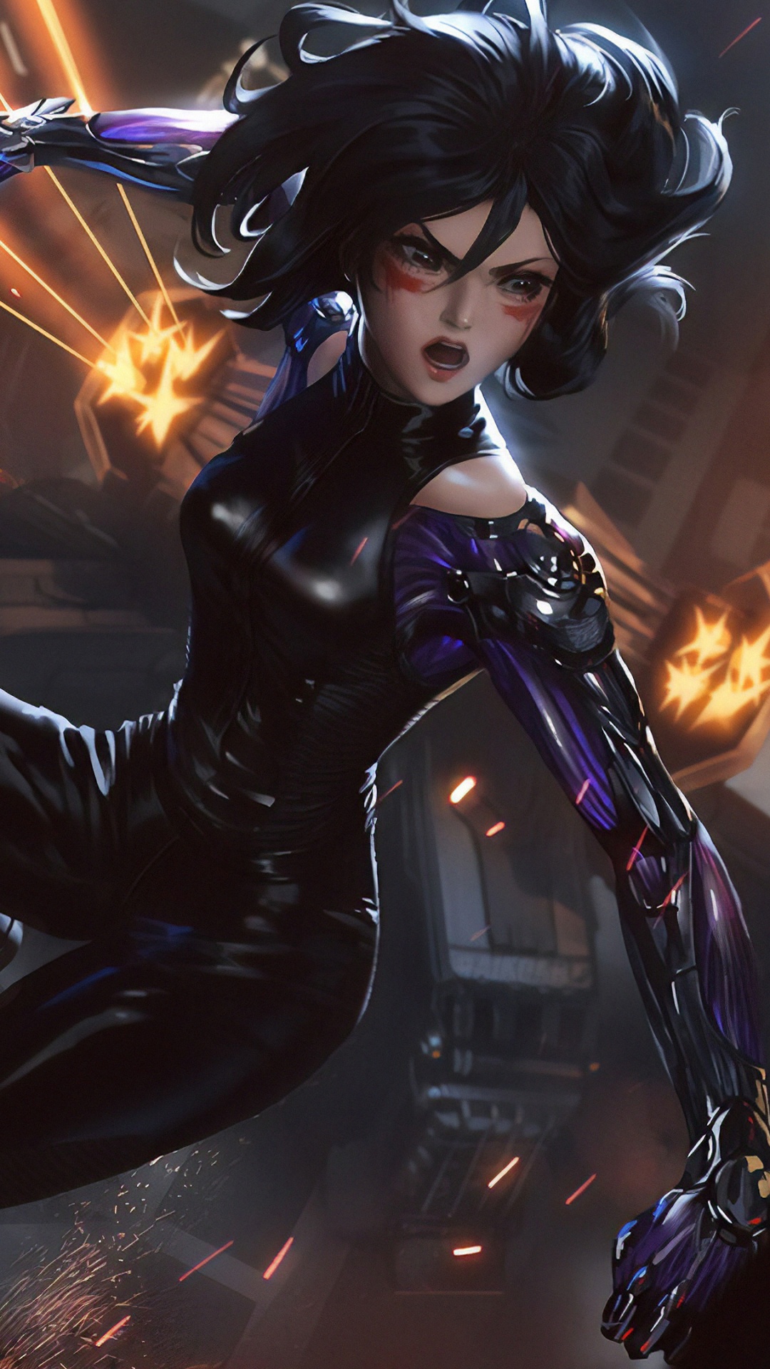 Alita Ángel De Batalla, Battle Angel Alita, Luz, Caricatura, Evento. Wallpaper in 1080x1920 Resolution