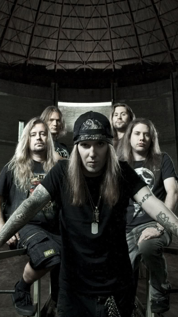Children of Bodom, Alexi Laiho, Darkness, Midnight, Halo of Blood. Wallpaper in 750x1334 Resolution