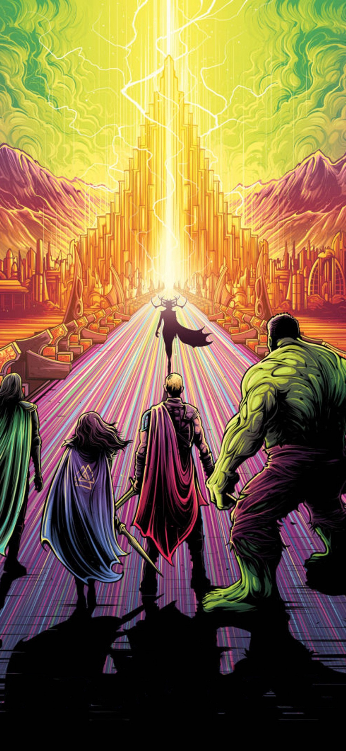 Art de Thor Ragnarok, Thor Ragnarok, Chris Hemsworth, Affiche, Art. Wallpaper in 1125x2436 Resolution