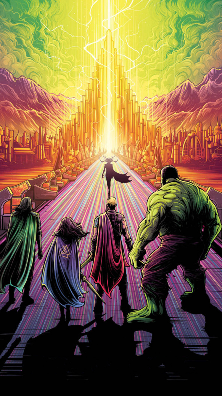 Art de Thor Ragnarok, Thor Ragnarok, Chris Hemsworth, Affiche, Art. Wallpaper in 750x1334 Resolution