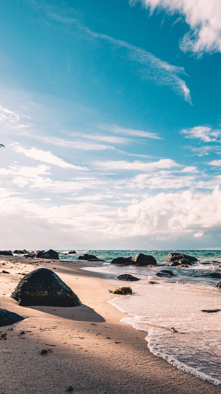 Strand, Küste, Cloud, Meer, Ozean. Wallpaper in 750x1334 Resolution