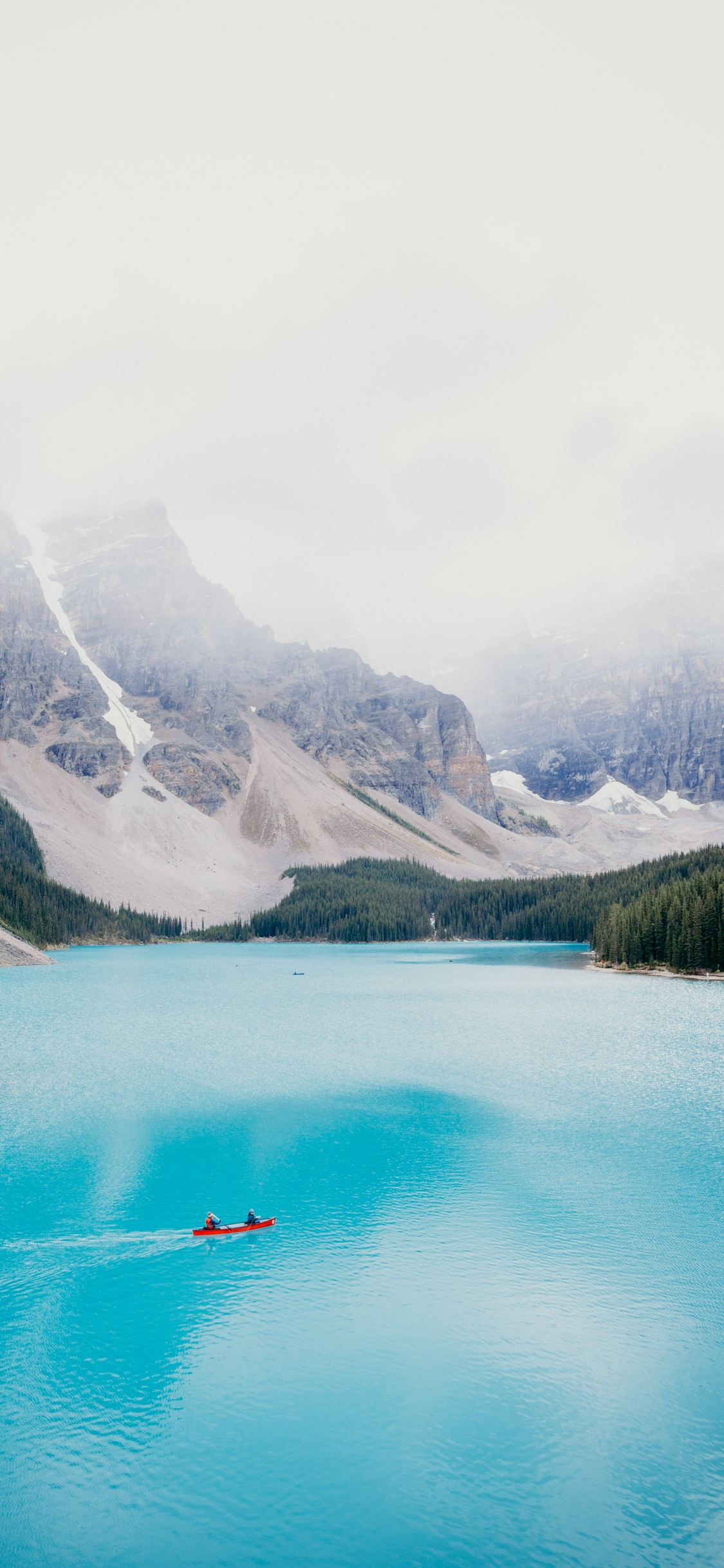 Mountainous Landforms, Lake, Banff, Moraine Lake, National Park. Wallpaper in 1125x2436 Resolution