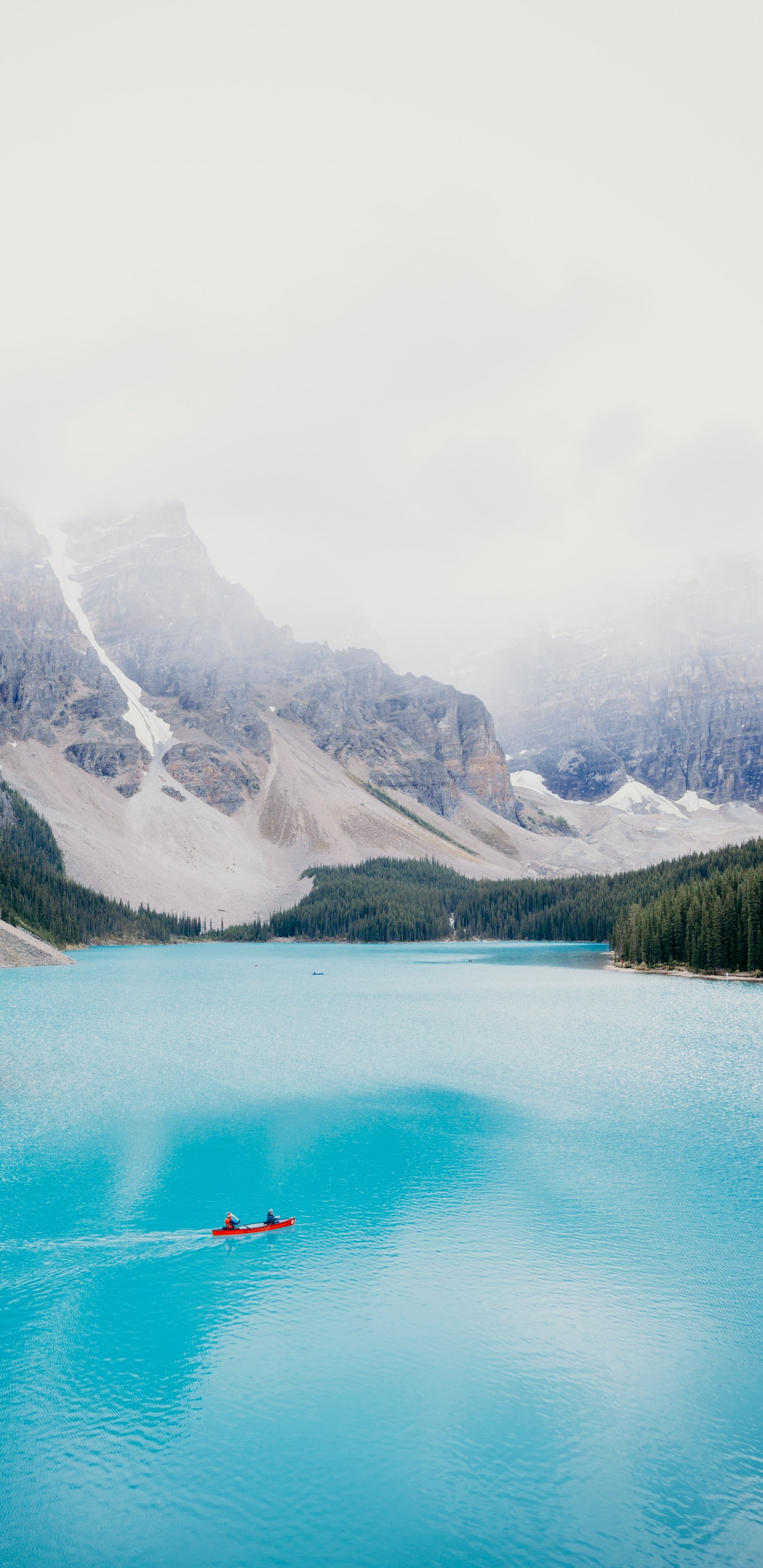 Mountainous Landforms, Lake, Banff, Moraine Lake, National Park. Wallpaper in 1440x2960 Resolution