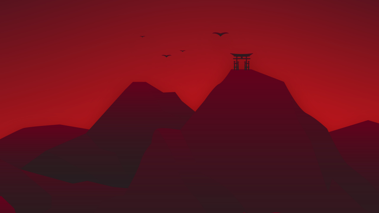Geometry, Mathematics, Atmosphere, Bird, Dusk. Wallpaper in 1280x720 Resolution
