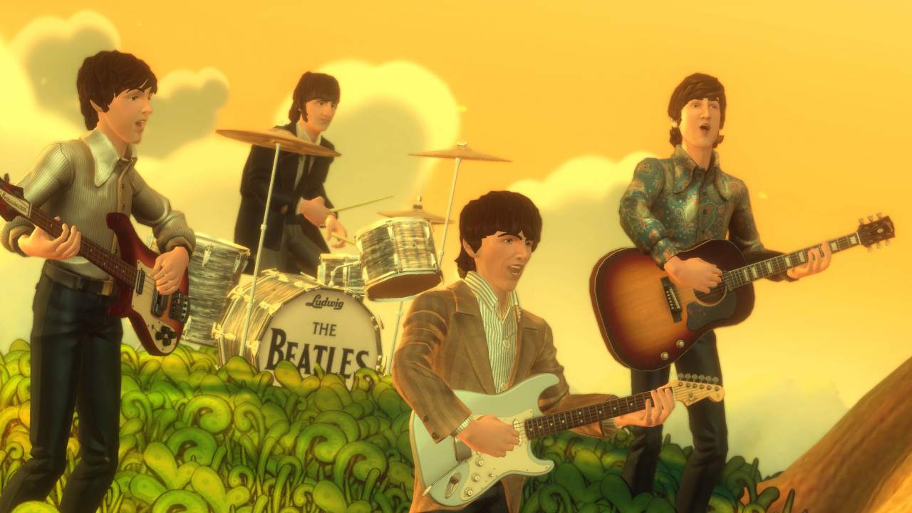 Guitar, String Instrument, Music, The Beatles Rock Band, Video Games. Wallpaper in 1280x720 Resolution