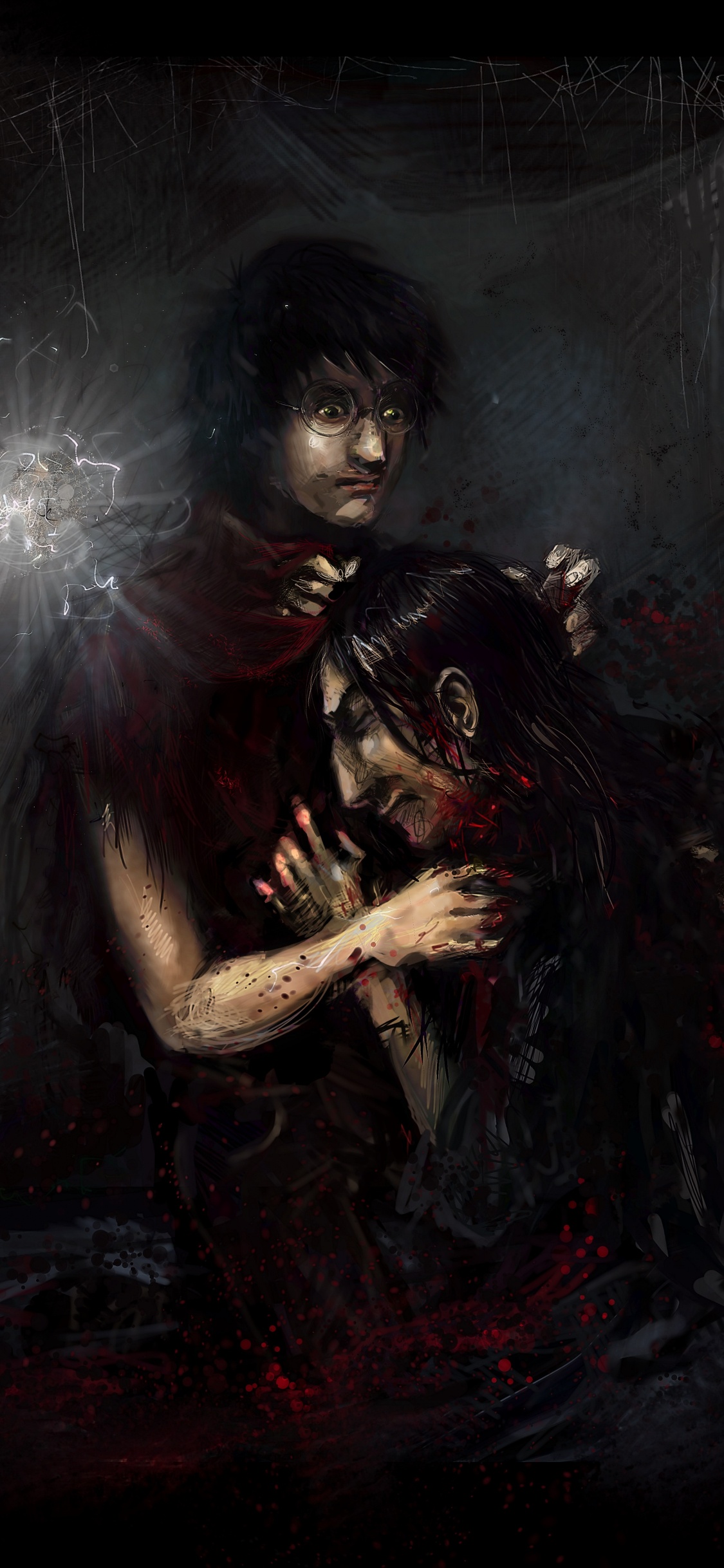 Mujer en Vestido Negro Con Luz Blanca. Wallpaper in 1125x2436 Resolution