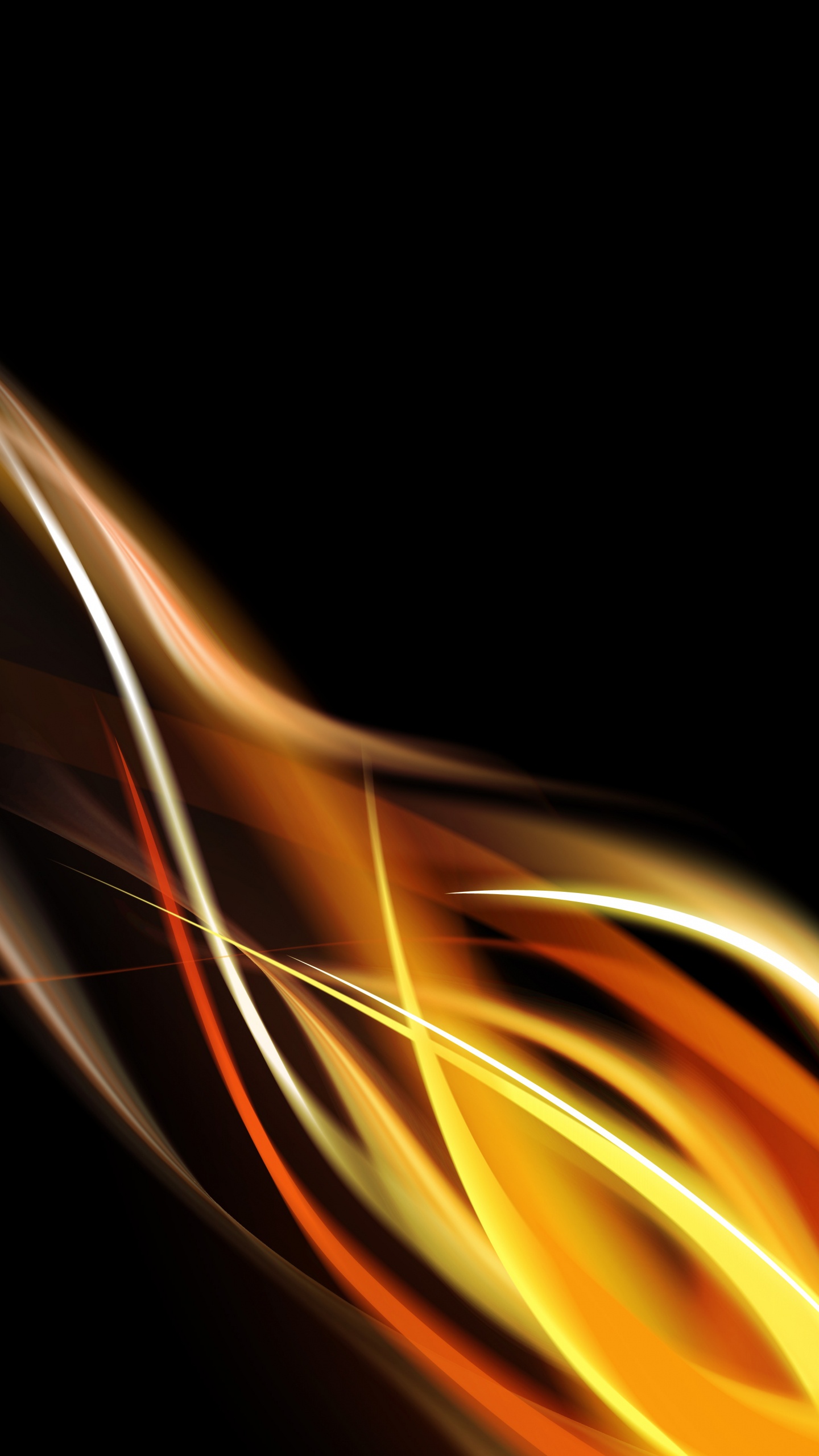 Illustration de Lumière Jaune et Noire. Wallpaper in 1440x2560 Resolution