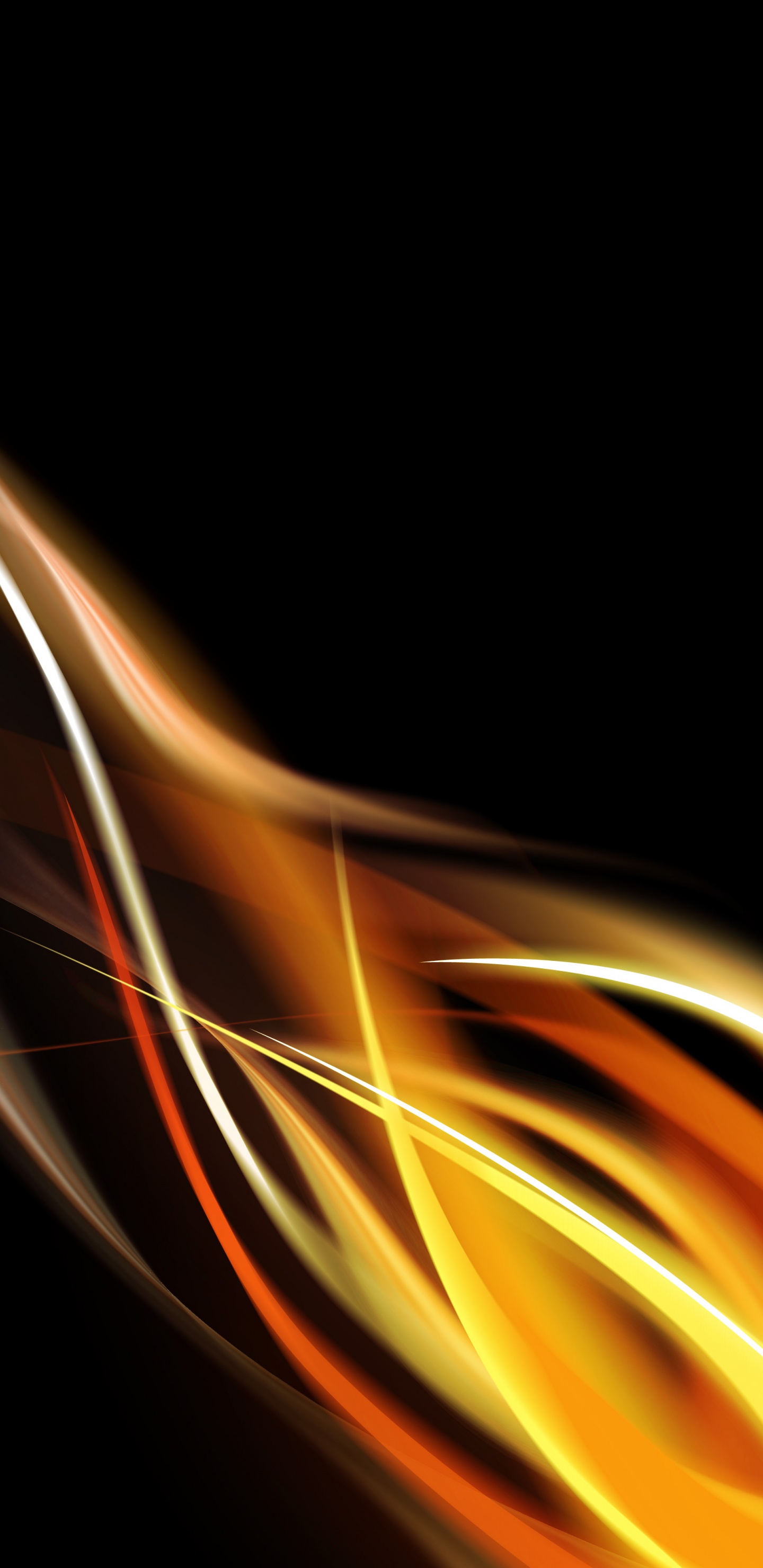 Ilustración de Luz Amarilla y Negra. Wallpaper in 1440x2960 Resolution