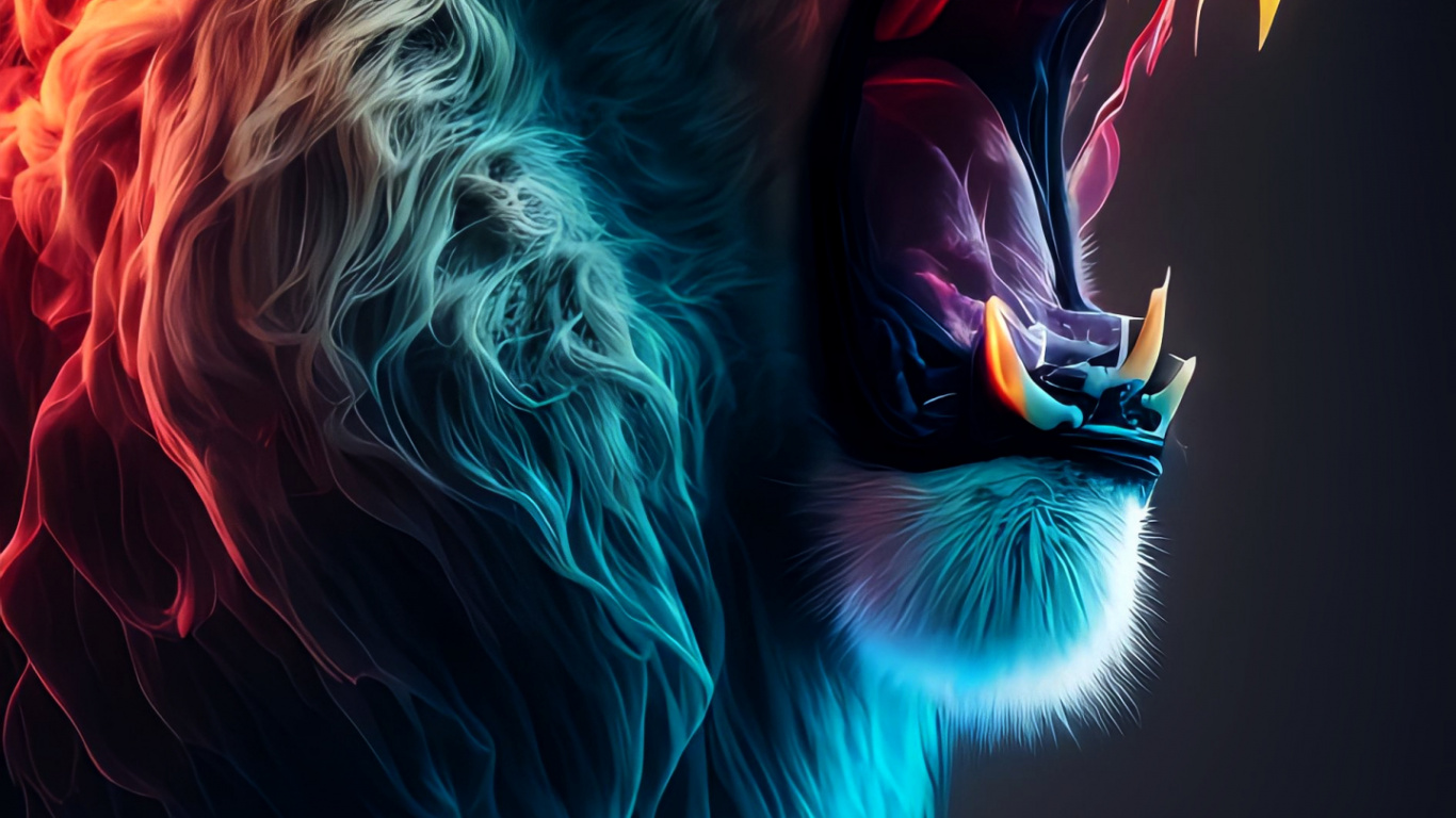 Masai Lion, Lion, Leopard, Tigre, Rugissement. Wallpaper in 1366x768 Resolution