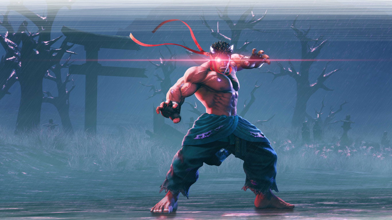 Street Fighter v, Ryu, Capcom, Figurine, Superhero. Wallpaper in 1366x768 Resolution