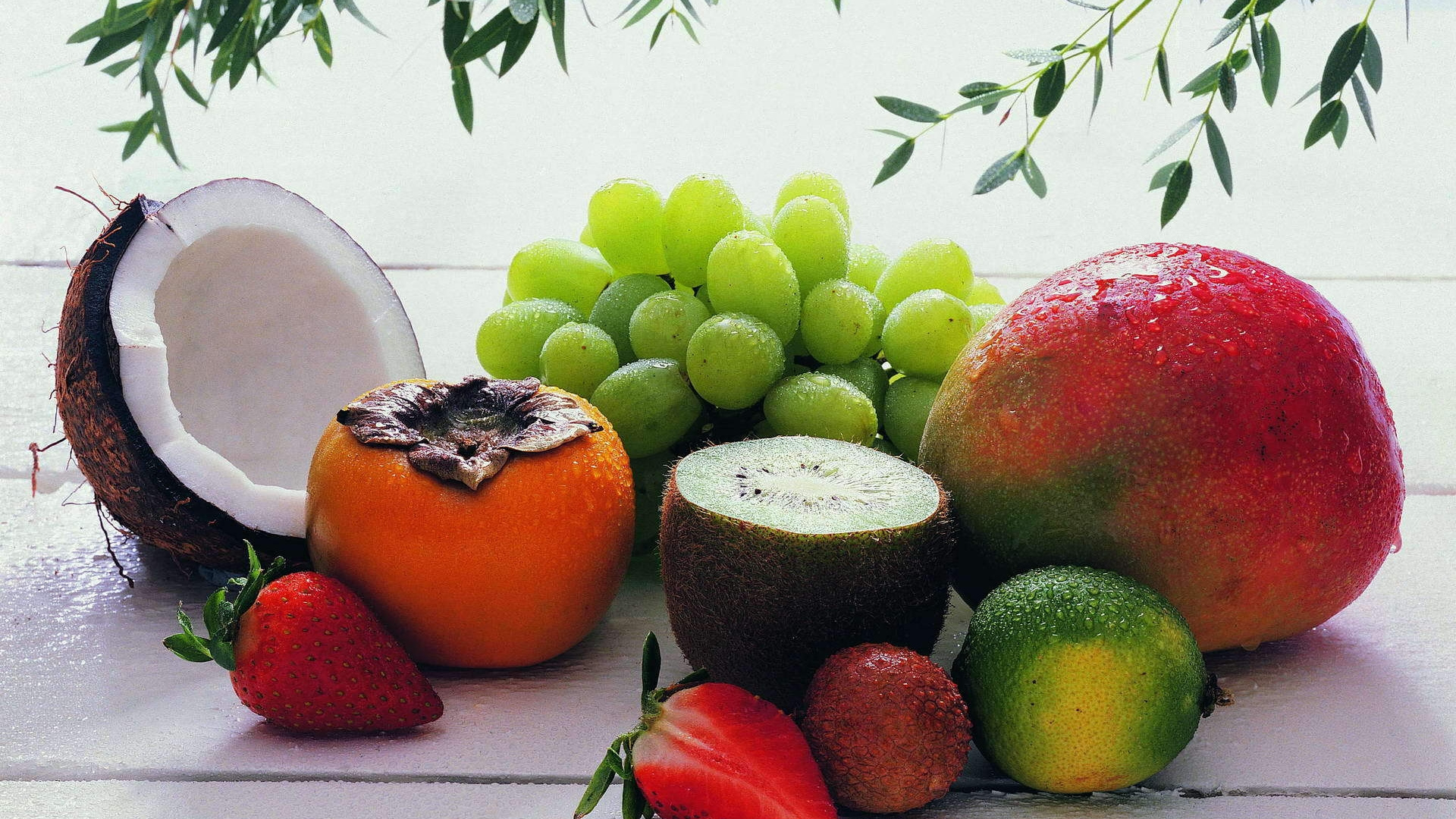 Green and Red Apples and Orange Fruits. Wallpaper in 1920x1080 Resolution