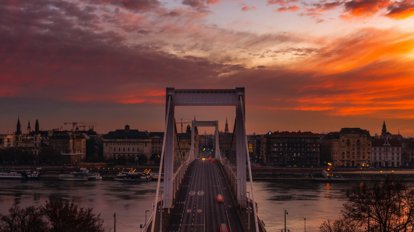 Citadella, Budapest, Cloud, Water, Plant. Wallpaper in 1366x768 Resolution