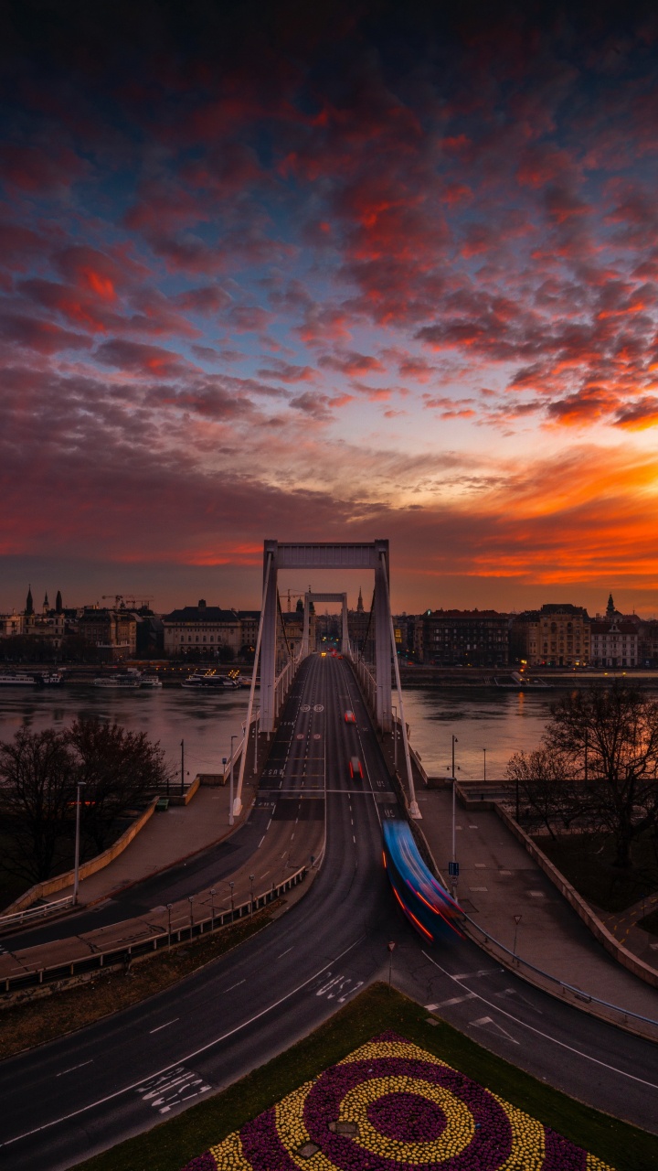 Citadelle de Corte, Budapest, Eau, Infrastructure, Afterglow. Wallpaper in 720x1280 Resolution