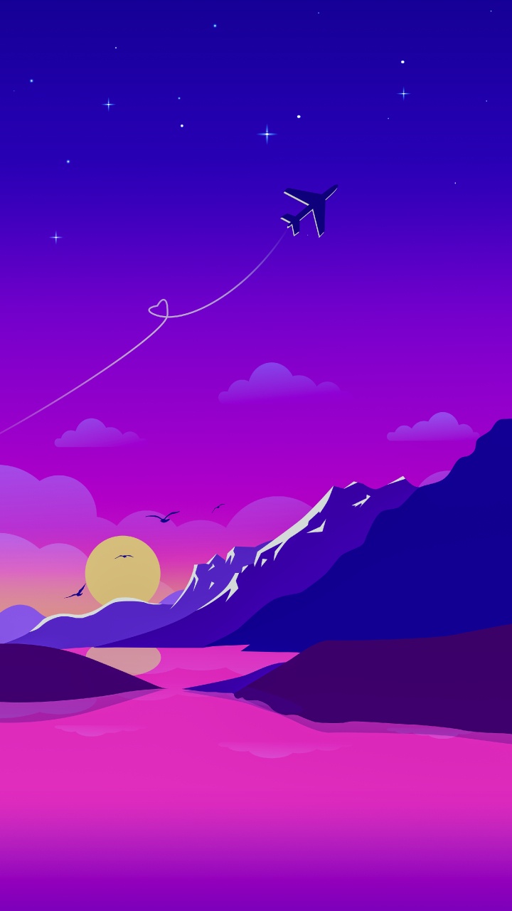 Download 720x1280 Wallpaper Atmosphère, Purple, Azure, Violette, Art Atmosphère, Purple, Azure, Violette, Art. Wallpaper in 720x1280 Resolution